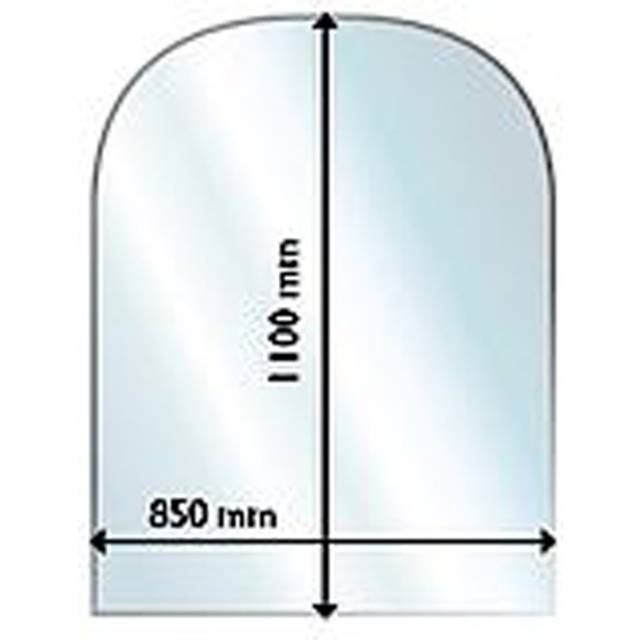 Golvglasplåt Aduro Halvrund 850X1100Mm