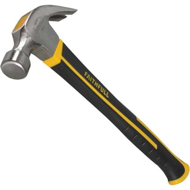 Faithfull 567g 20oz Fibreglass Handled Claw Hammer