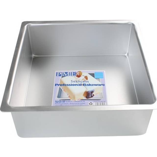 3 Inch Deep Square Seamless Baking Tin Size: 8" (20.32cm) - Green