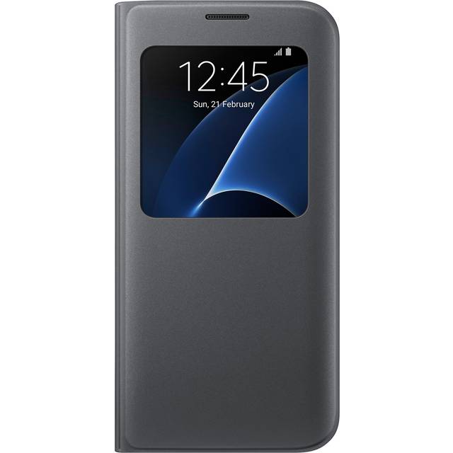 Samsung S View Flip Cover till Galaxy S7 edge (svart)