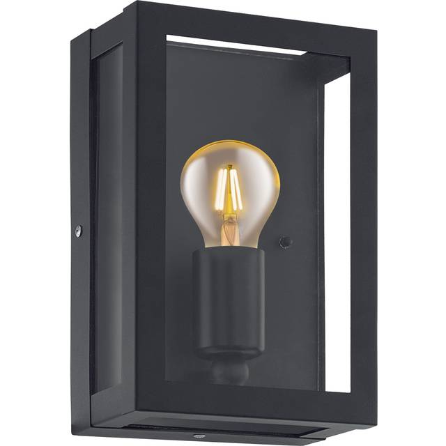 EGLO Alamonte1 Black Caged Exterior Wall Light - 17.0 x 10.0 x 26.0cm