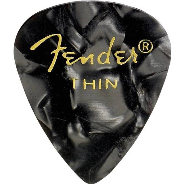 Fender Premium Celluloid 351 Shape Picks Thin White Moto 12 Pack