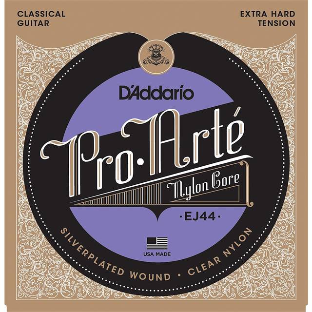 D'Addario Pro Arte Classical Guitar Strings, Silverplated, Extra Hard Tension (EJ44)