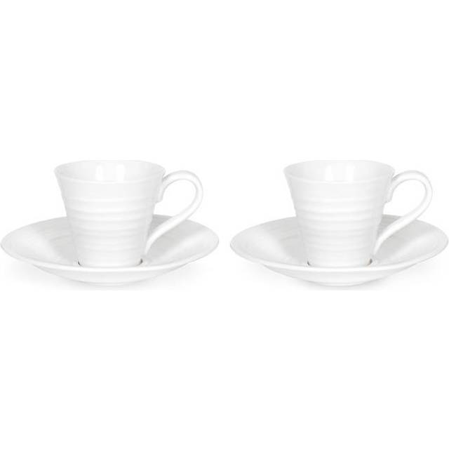 Sophie Conran Portmeirion Espresso Cup & Saucers - White (80ml)