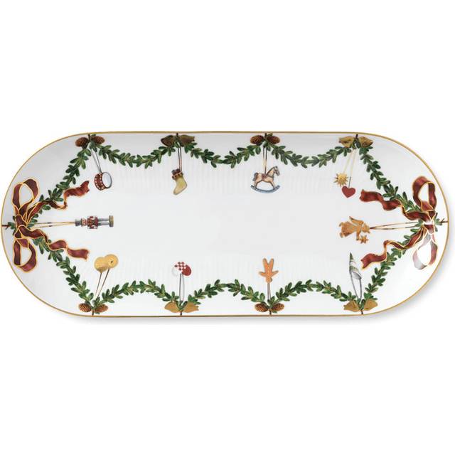 Royal Copenhagen - Star Ribbed Christmas - Serving Items - Porslin - Large dish - 39 cm