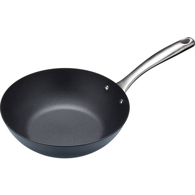 MasterClass Induction Ready Wok - Silver;Black (26 cm)