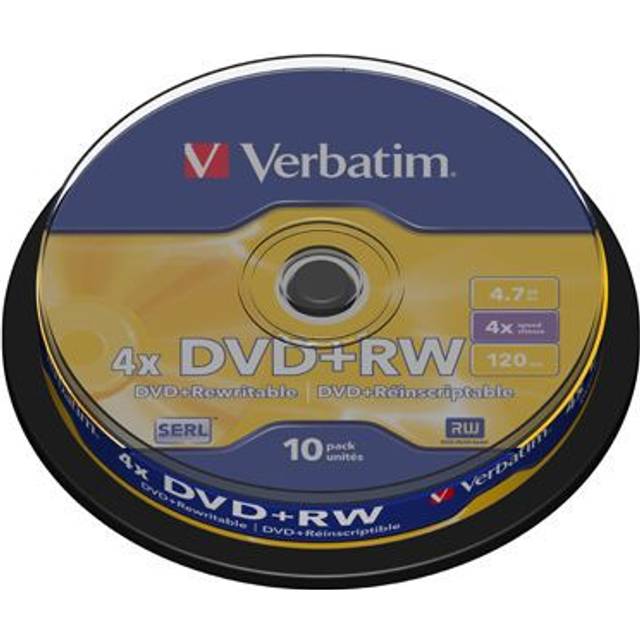 Verbatim 43488 Original Verbatim DVD+RW 10 Discs per Spindle, 4x, 4.7GB