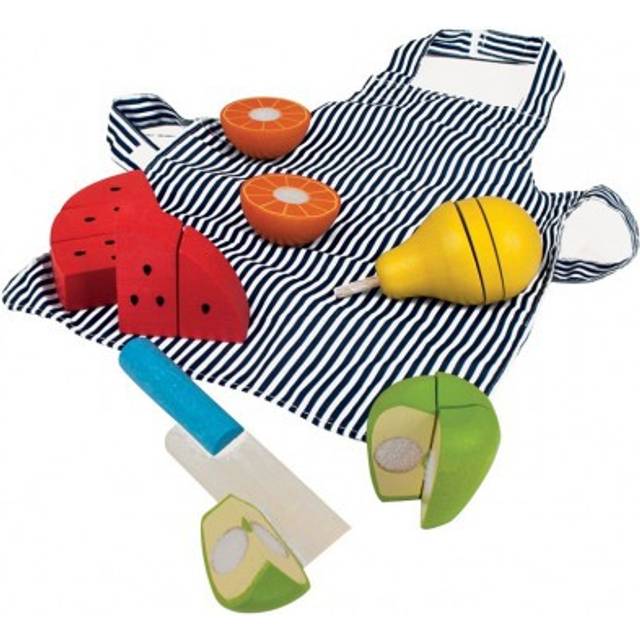 Bigjigs Toys Wooden Cutting Fruit Chefs Set