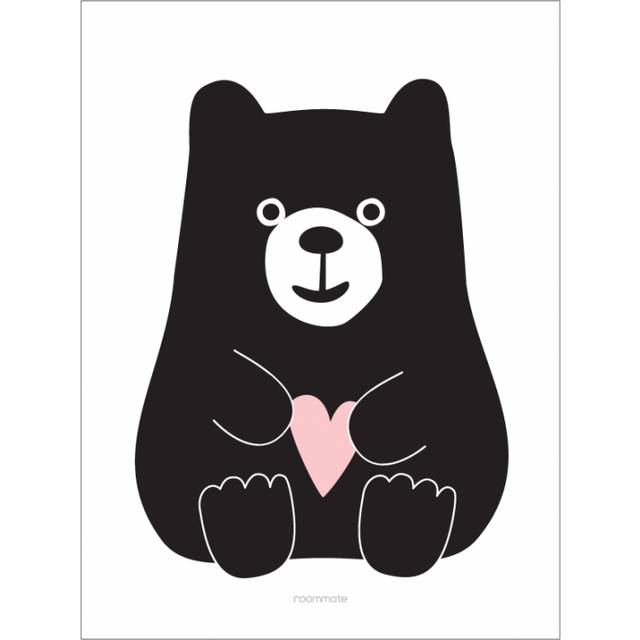 Bear Hug Poster Svart