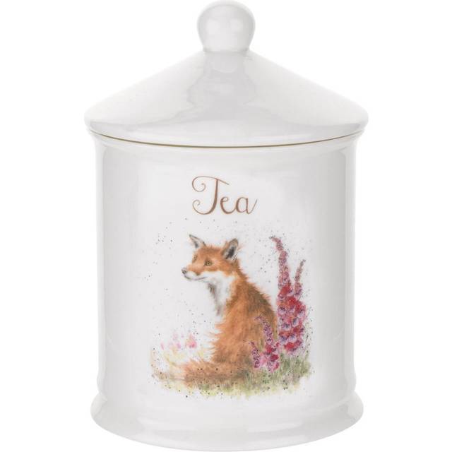 Wrendale Designs Fox Tea Canister - White