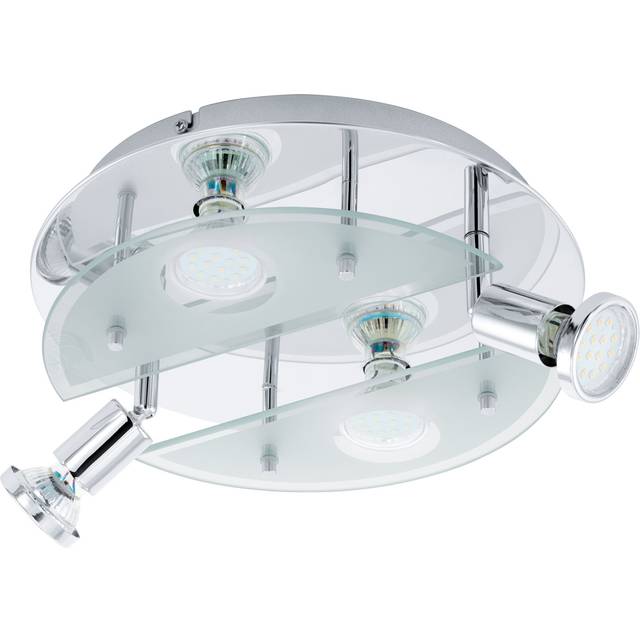 Cabo 1 - 4 Light Adjustable Flush Spot Ceiling Light Chrome, GU10 - Eglo