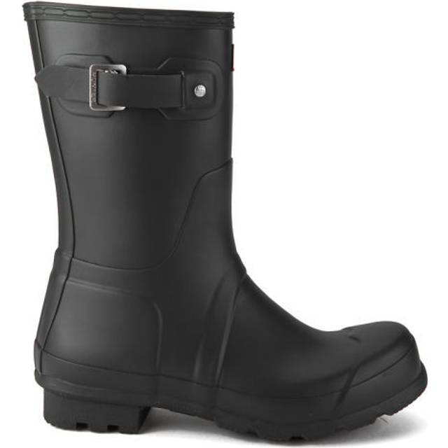 Hunter Mens Original Short Boots - Black, Black, Size 9, Men