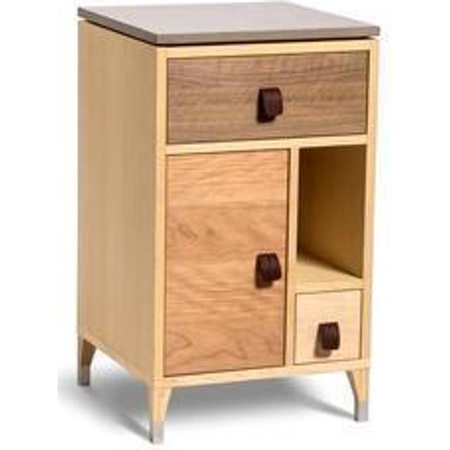 Abisko Bedside Table Short Legs, White Lacquer