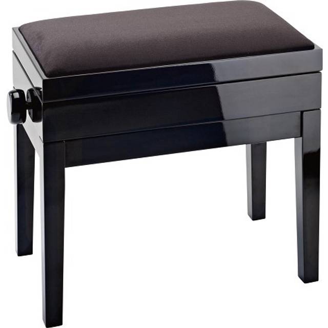 Konig & Meyer 13950 Height-Adjustable Piano Bench (Black Velvet Seat)