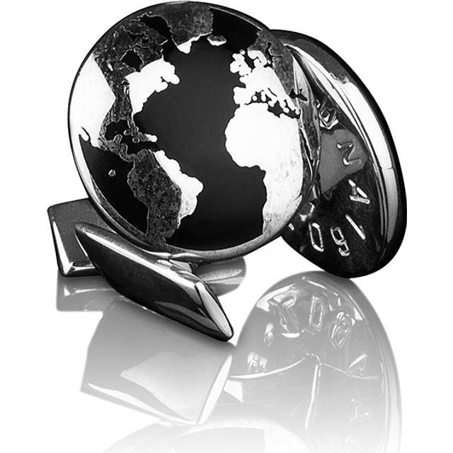 Skultuna Cuff Links World Traveler Black
