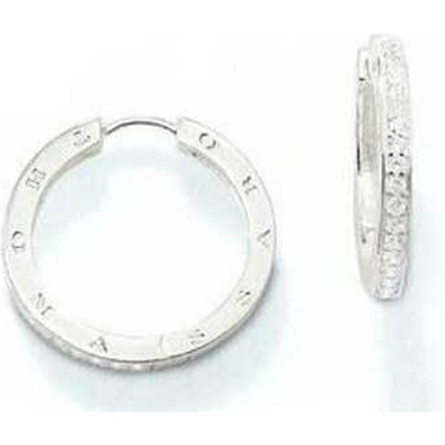 White Zirconia Engraved Hoop Earrings - 925 Silver & CZ - Founded in 1984, world-renowned German jewellery brand Thomas Sabo is celebrated for high quality pieces with expert, time-honoured craftsmanship and attention to detail. Classic artistic influences and inspired ideas give way for Thomas Sabo's in-house design team to create treasured, timeless designs – to mix, match and cherish forever.