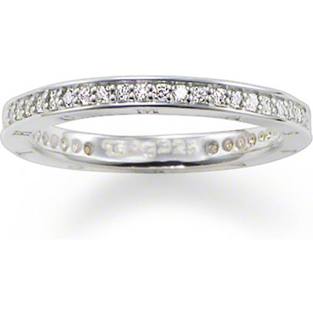 Thomas Sabo Silver Pavé Eternity Ring TR1983-051-14 / Size 54