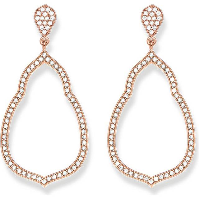 Thomas Sabo Rose Gold Open Teardrop Drop Earrings H1900-416-14