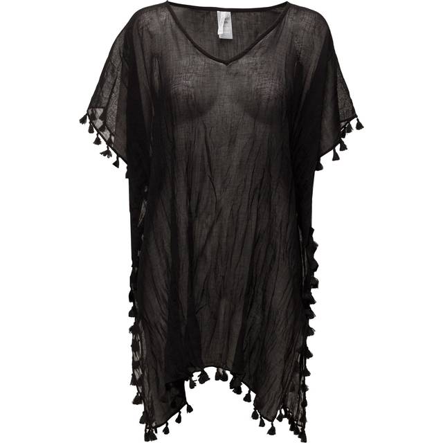 Seafolly Dam Amnesia Kaftan Sarong, Beach Basics svart, en storlek