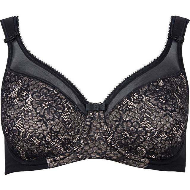 Berlei Beauty Lace Minimiser Bra Blk/Nud - Black/Nude - 34F