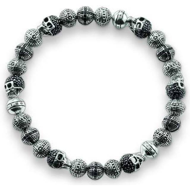 Thomas Sabo Bracelet cross and skull black A1177-051-11-S - black/silver-coloured