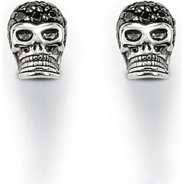 Thomas Sabo Ear studs skull black H1772-051-11 - black/silver-coloured - one size