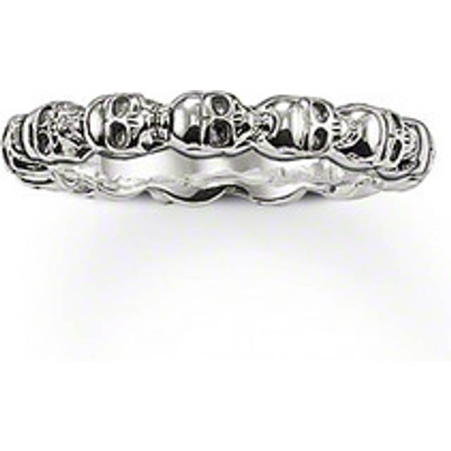 THOMAS SABO Silver Narrow Skull Band Ring TR1922-001-12-66