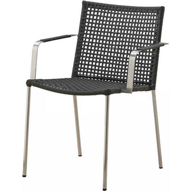 Straw matstol armstöd ROUND WEAVE, Cane-line