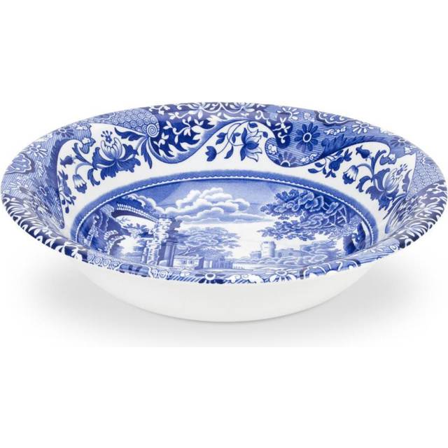 Blue Italian Frukostskål 15 cm - Blått och vitt