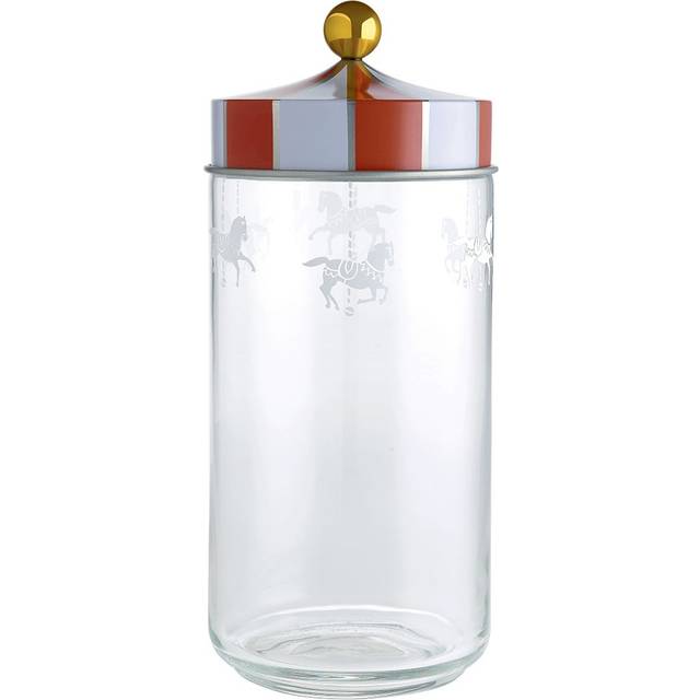 Circus Glasburk med Hermetiskt lock 150 cl - Silver / röd