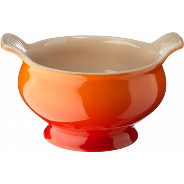 Le Creuset Stoneware Heritage Soup Bowl  20 oz.  Cerise
