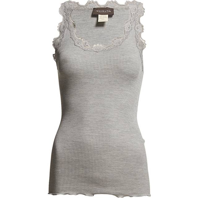 ROSEMUNDE Rwbabette Sl U-Neck Long Lace Top |Grå |S