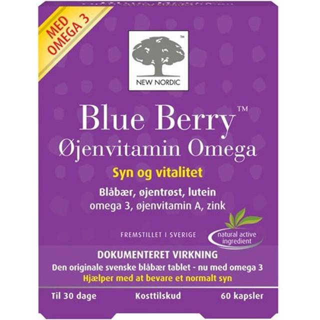 New Nordic Blue Berry Ögonvitamin Omega 3 - 60 Kapslar