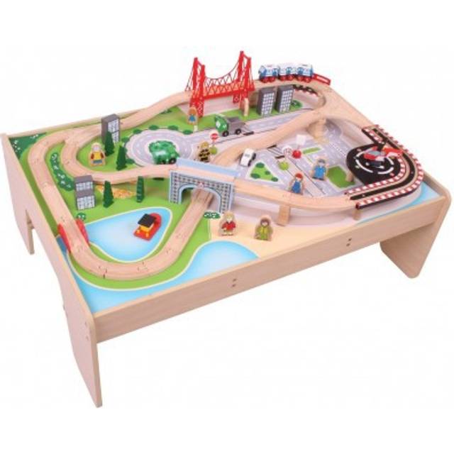 City Train Set and Table - Multi-coloured - Yellow