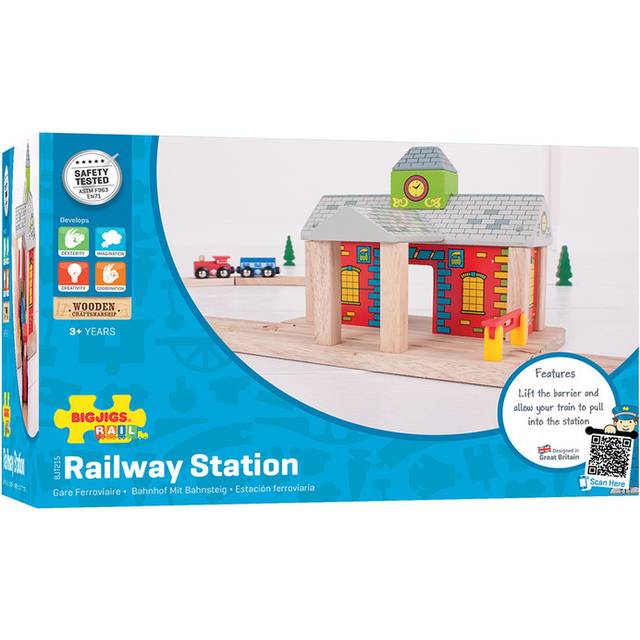 Bigjigs Toys Bigjigs Rail Wooden Railway Station, Red