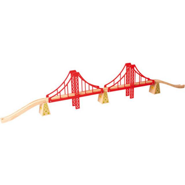 Bigjigs Rail Kids 7 Piece Double Suspension Bridge Set - Bigjigs Toys - Multi - 108 x 5 x 20cm