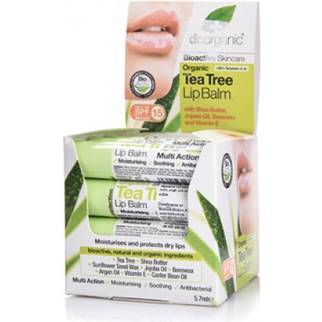 Dr Organic Tea Tree Lip Balm SPF 15 5.7ml