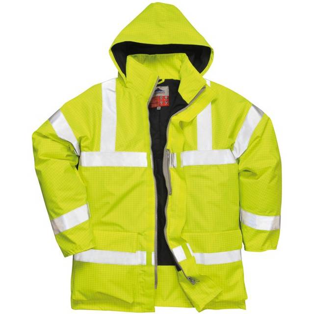 Portwest Bizflame Rain Hi-Vis Antistatic FR Jacket - Yellow - Large