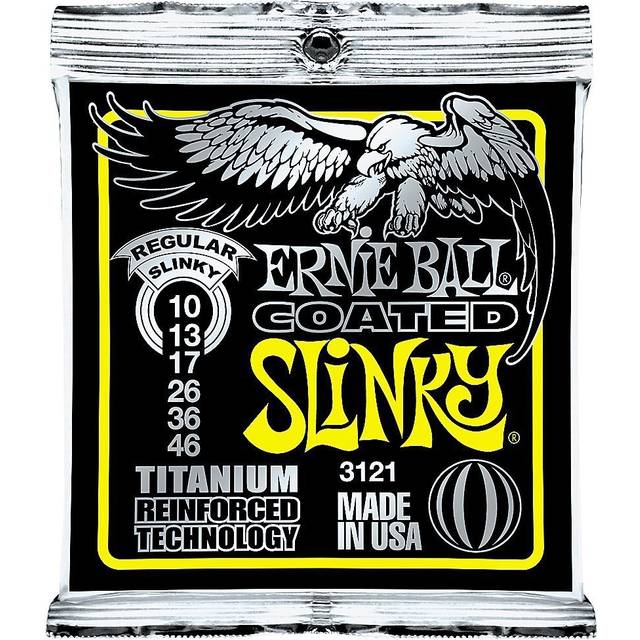 Ernie Ball EB-3121 E-Gitarren Saiten,Coated Slinky Titanium .010-.046