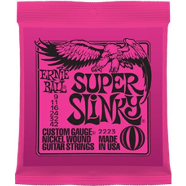 Ernie Ball EB-2223 E-Gitarren Saiten,Super Slinky .009-.042