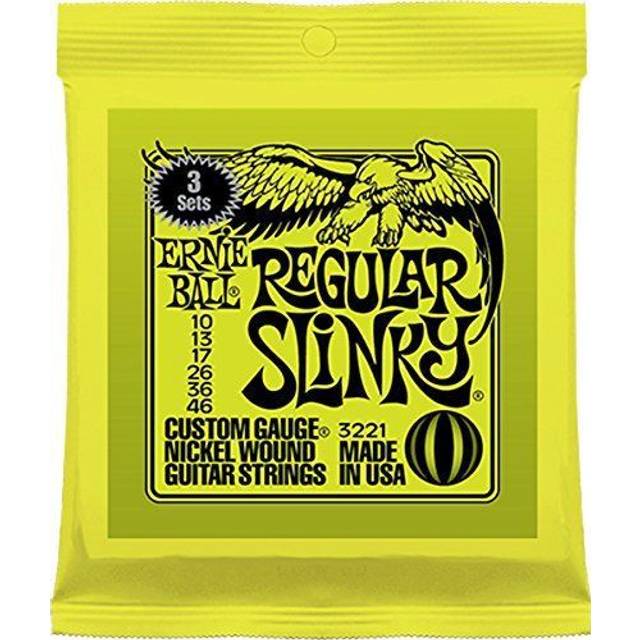 Ernie Ball 3221 Regular Slinky Guitar Strings 3 Pack (10 - 46)