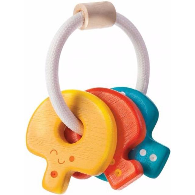 Nyckelknippa / Skallra i Trä - Färgglad - 5217 - PlanToys