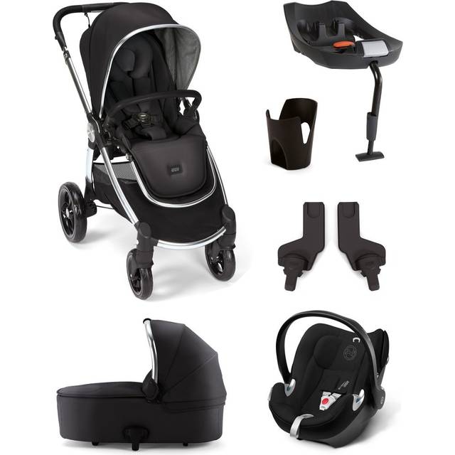 Mamas & Papas Ocarro 3 in 1 Travel System 9 Piece Bundle Including Cybex Aton 5 Car Seat - Woven Grey