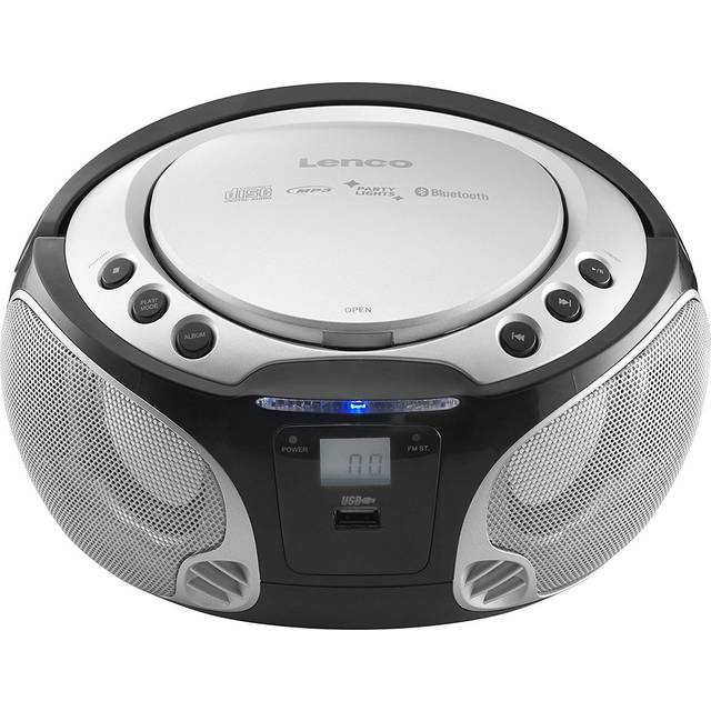 Lenco SCD-550SI bärbar FM-radio CD/MP3/USB/Bluetooth® med LED