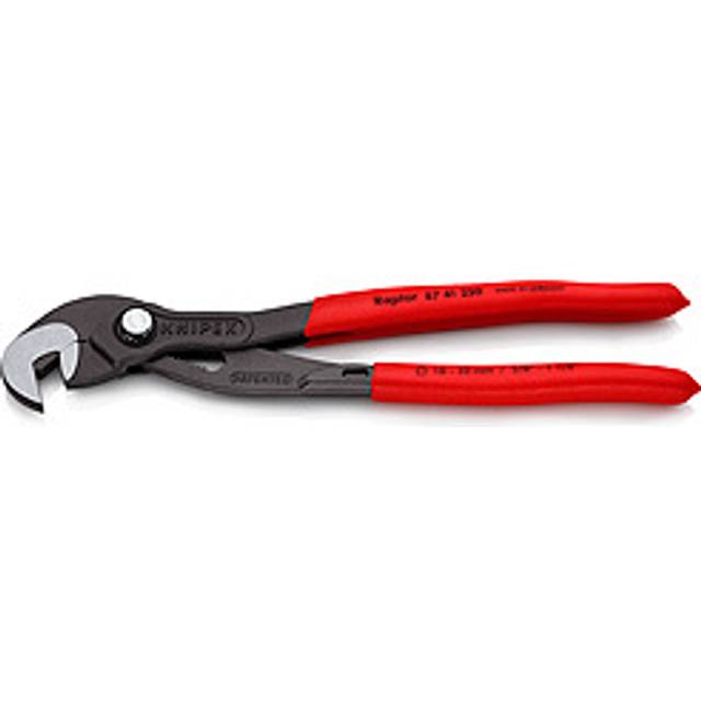 Knipex Skruvtång grå, försedd med korrosionsskydd, med plastöverdrag som ger säkert grepp 250 mm 87 41 250