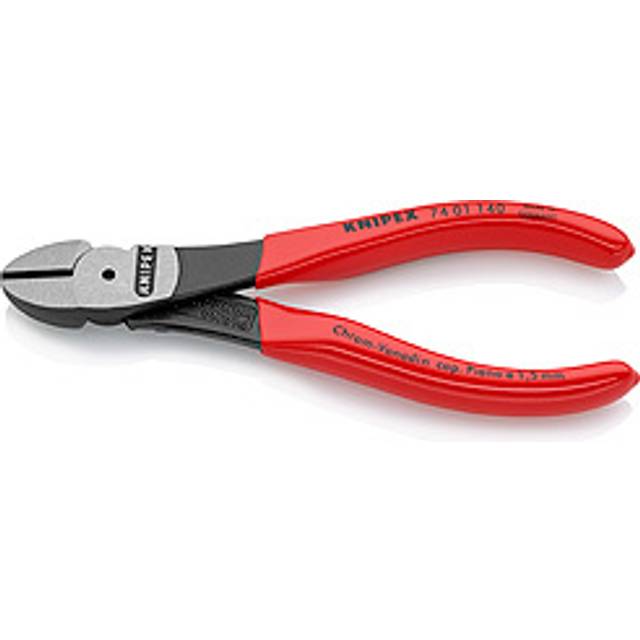 Knipex Kraftsidavbitare svart, försedd med korrosionsskydd, med plastöverdrag 140 mm 74 01 140