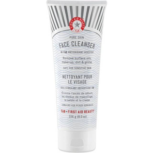 First Aid Beauty Pure Skin Face Cleanser  Sensitive Skin Cream Cleanser with Antioxidant Booster  8 oz.