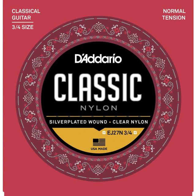 DAddario EJ27N 3/4 Student Nylon Fractional Normal Tension
