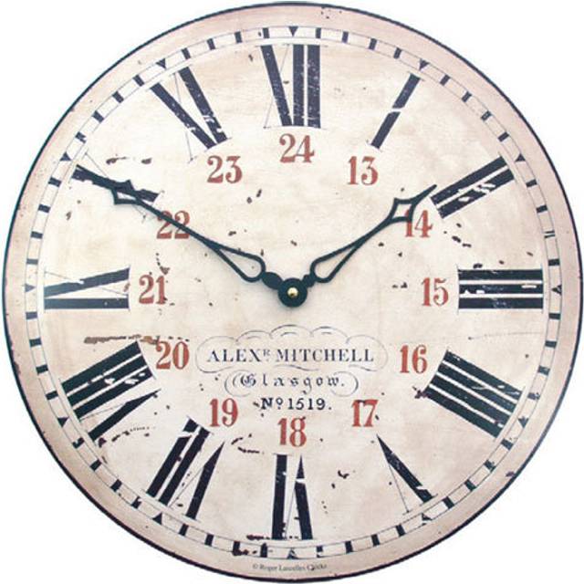 36cm Station Wall Clock - White (36cm W X 36cm H X 3cm D)