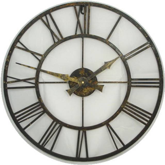 Vintage Skeleton Indoor Outdoor Wall Clock - Black